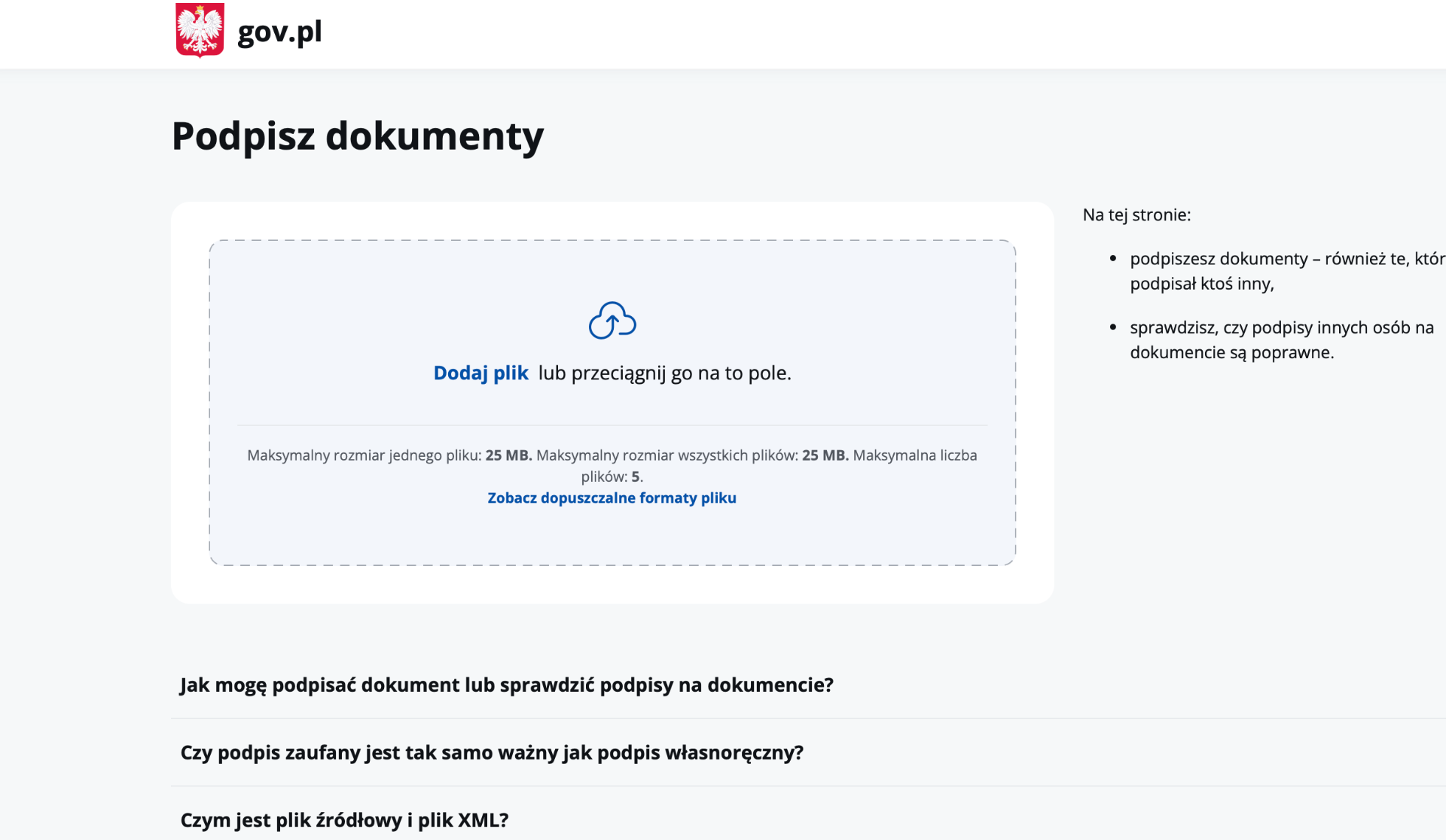 Загрузка документа на gov.pl